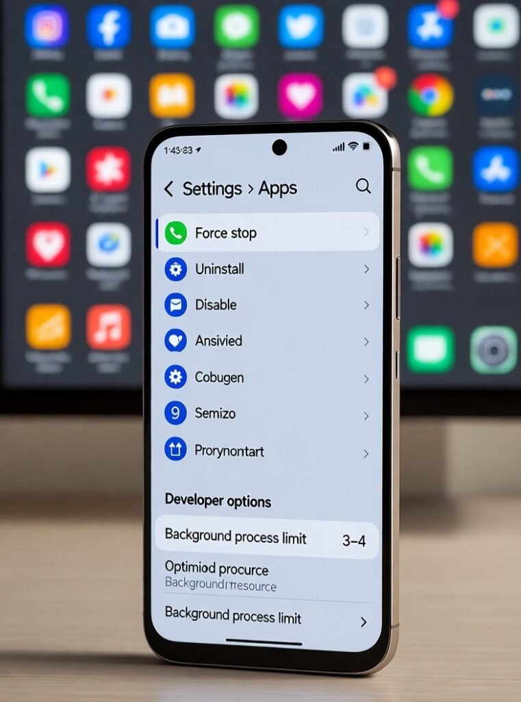 Free Up RAM Manually Force Stop Apps